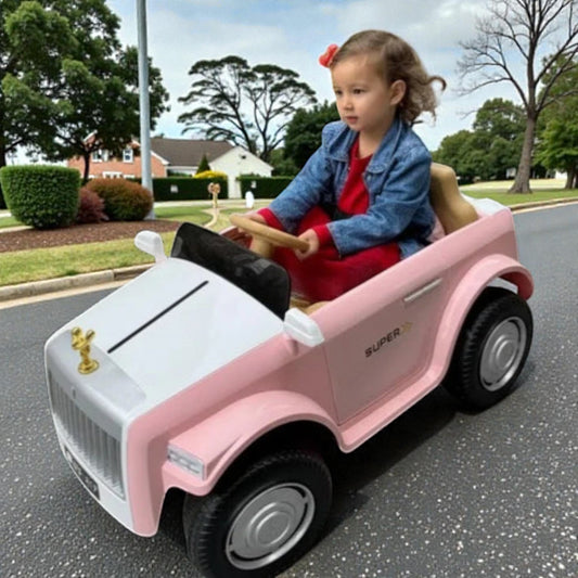 PATOYS Rolls Royce Style Ride-On Electric Car for Kids 3–10 Years | 12V Battery Car with Remote Control - PATOYS