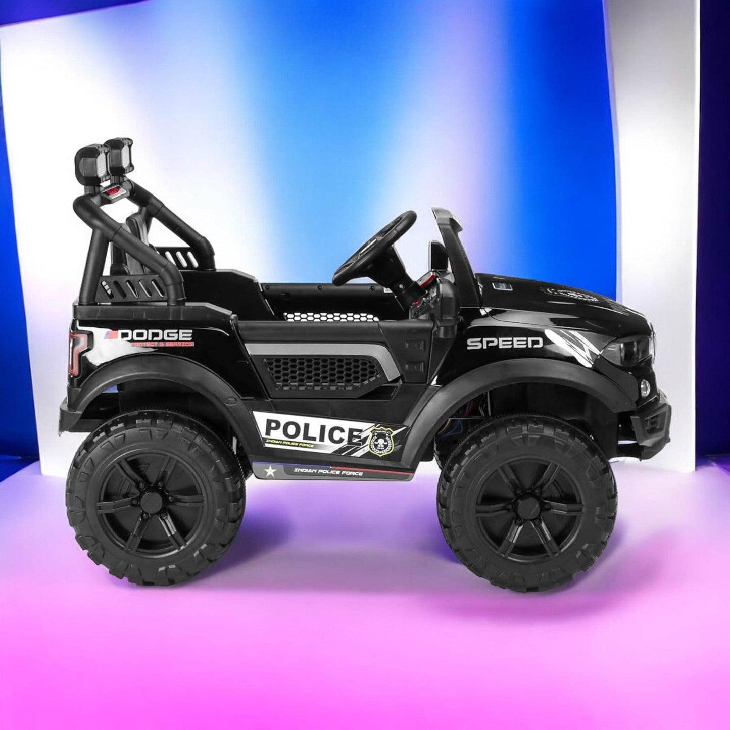 PATOYS | Eleanor Ride on Jeep SUV Police Car For upto 7 years kids Speed-888 - PATOYS