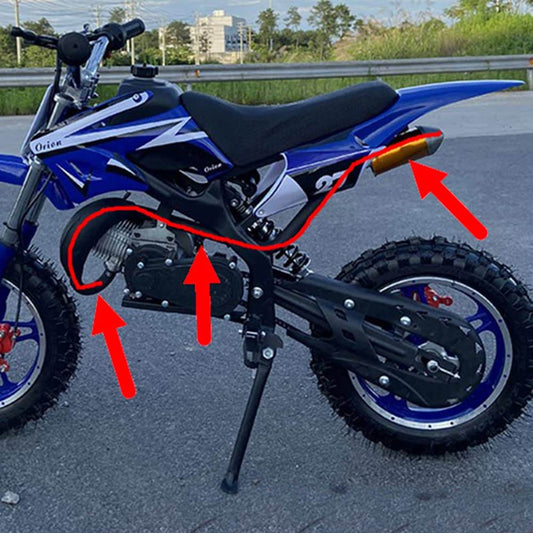 PATOYS | Exhaust Pipe Muffler Silencer For Mini Dirt Bike 2-Stroke 47, 49, 50cc Motorcycle Pit Bike - PATOYS