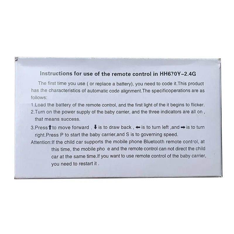 PATOYS | HH670K Children's Electric Car Bluetooth Remote Control, Kid's Ride On Toys 2.4G - PATOYS