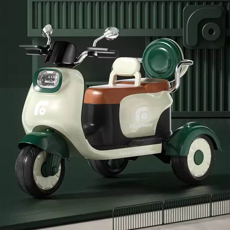 PATOYS | Kids Electric Activa - Vespa Type Scooter | Two Seats | Three Wheels kids bike - PATOYS