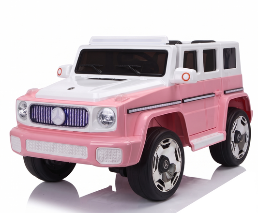 PATOYS Licensed Mercedes-Benz Concept EQG 12V Kids Ride-On Car - Pink and White