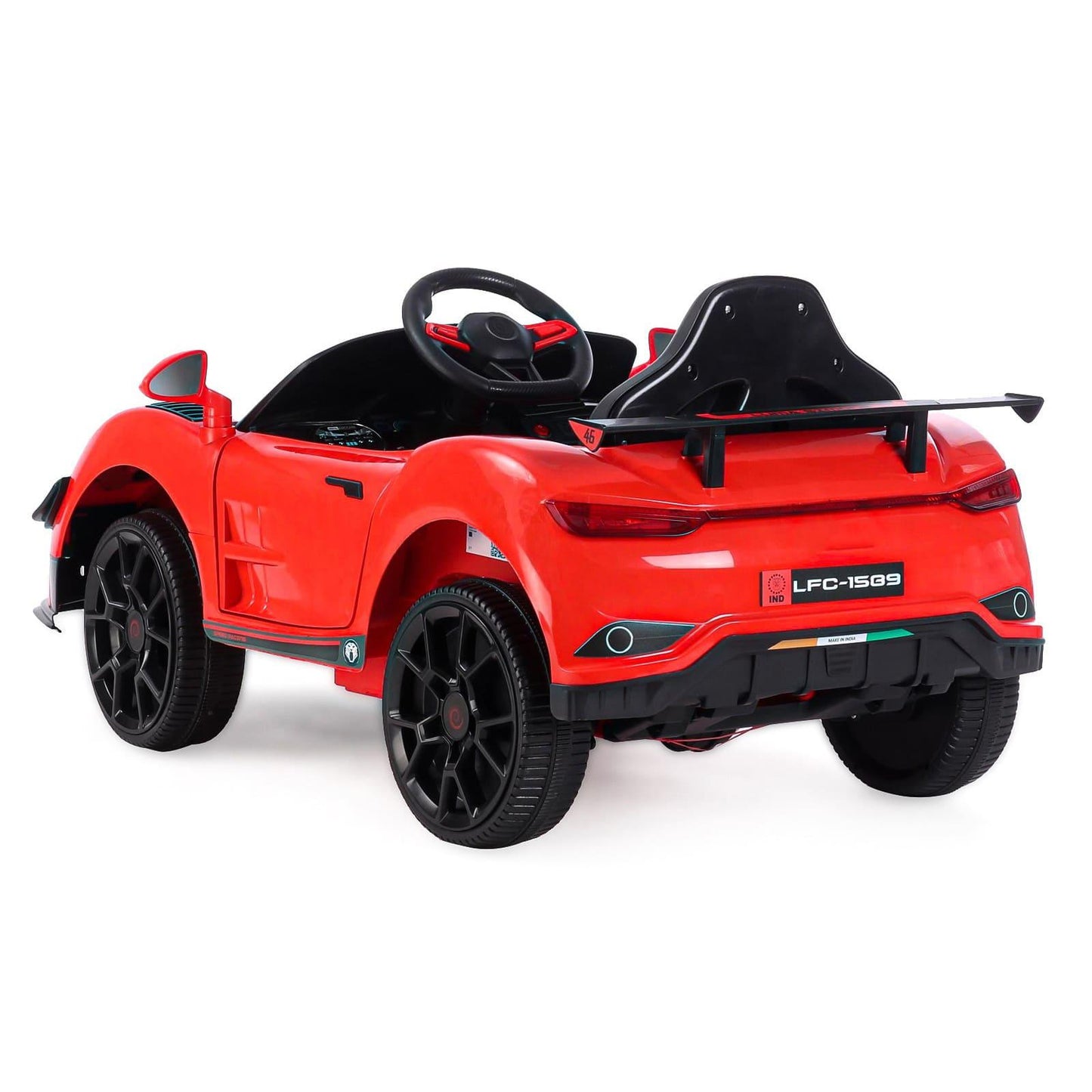 PATOYS | Battery Operated Ride On Car with Music and Lights | LFC-BDQ1589-Red - PATOYS