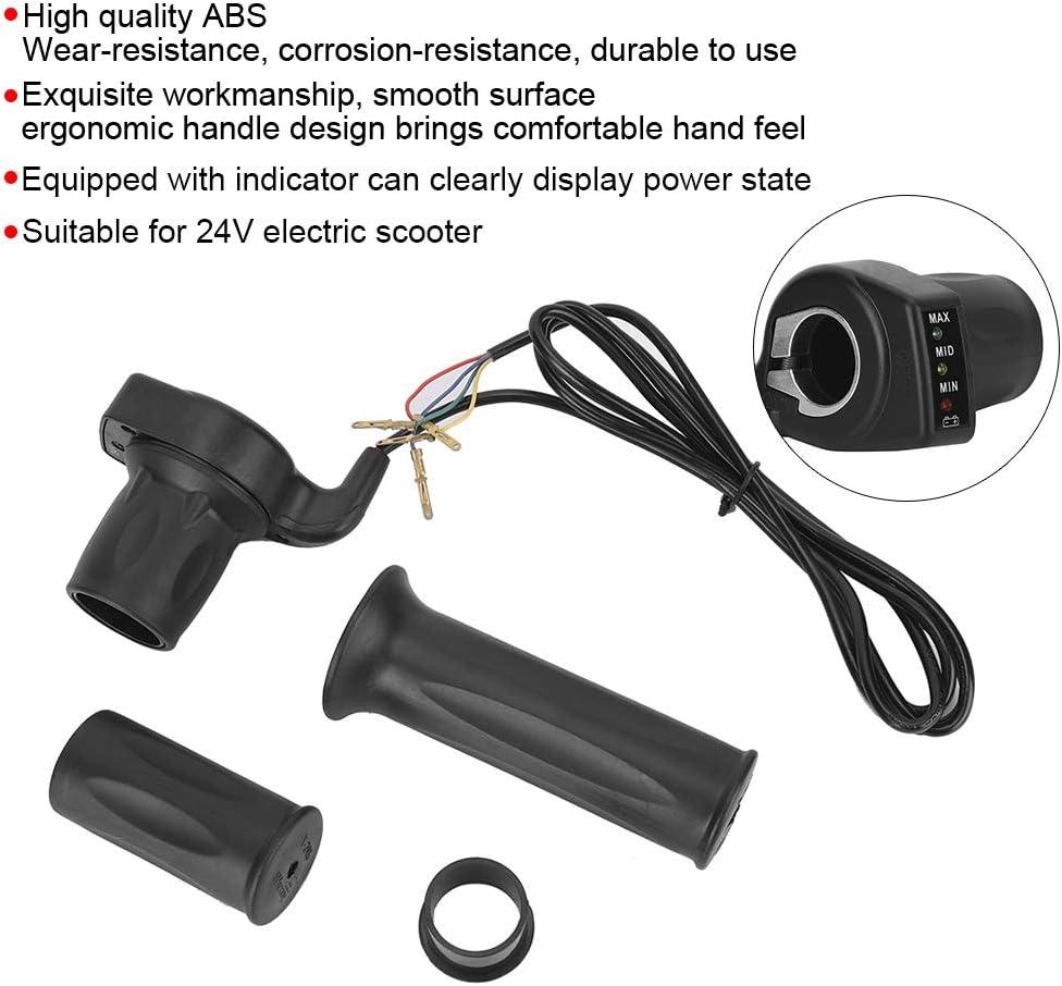 PATOYS | Half-Twist Throttle Accelerator, 24V Assembly 4-Wire Hand Grip Cable Set for Electric Scooter with Indicator - PATOYS