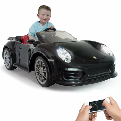 PATOYS | Injusa | Official Licensed Porsche12V Car for Kids 911 Turbo S Special Black Edition - PATOYS