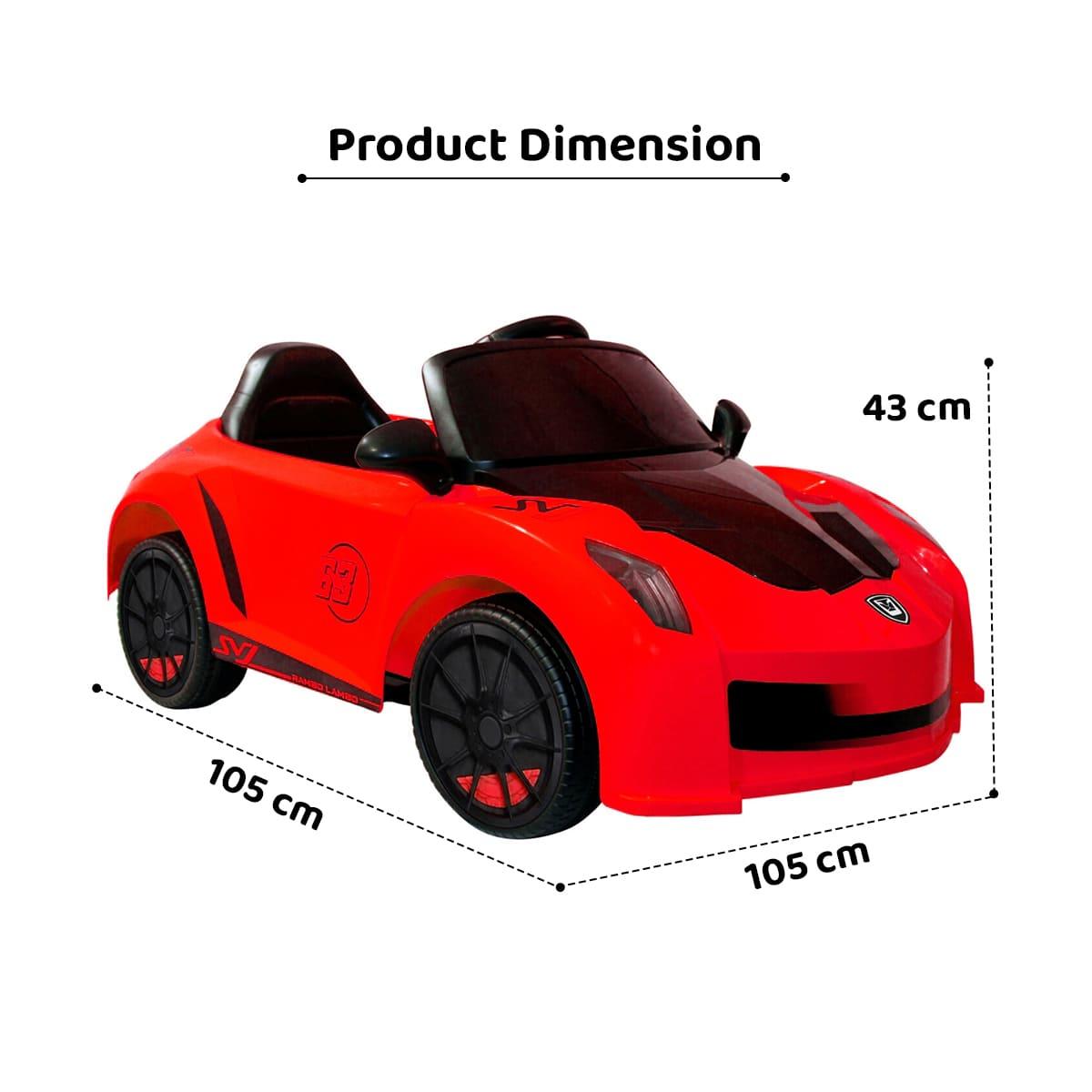 PATOYS | Rambo-Lamboo Best Electric Car for Kids, Remote with Swing Function LFC-YKL-2688 | Red - PATOYS