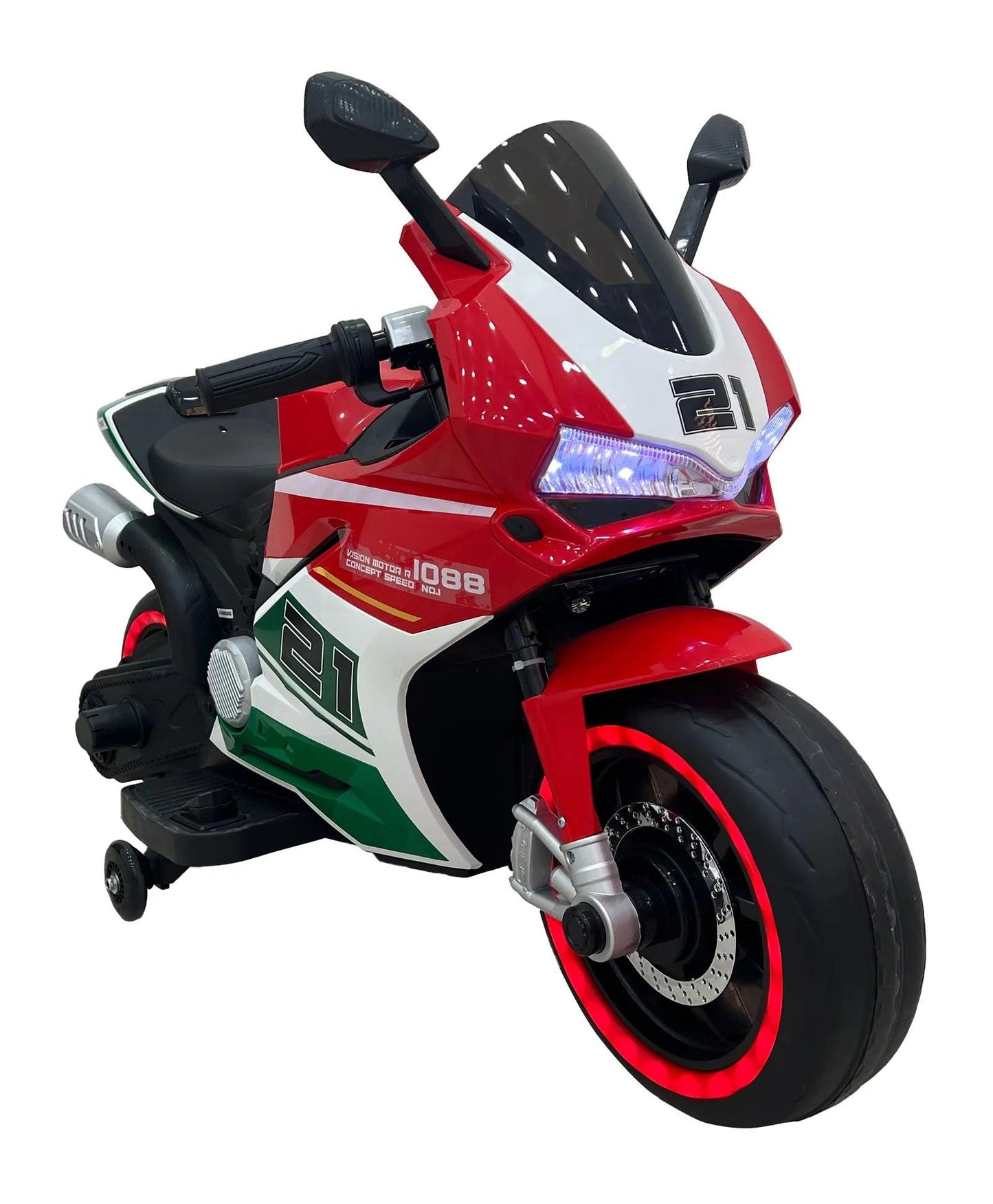 PATOYS | Stylish and Sturdy Battery Operated Ride On Bike - Red - PATOYS