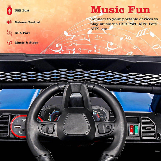 PATOYS | POBO Blue (1-8Yrs) Battery ride on kids car Jeep Battery Operated Ride On - PATOYS