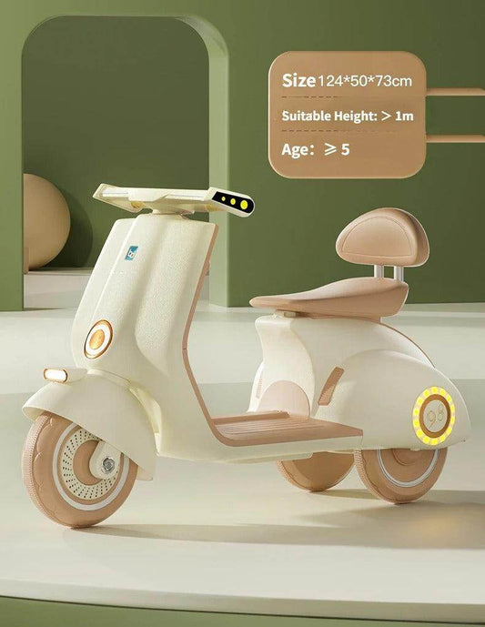 PATOYS | Vespa Matte Finish Kids Bike Kids scooter Battery Operated Ride On Scooty with remote - PATOYS