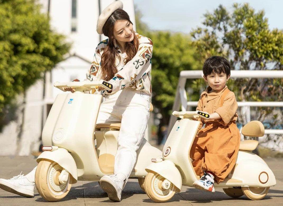 PATOYS | Vespa Matte Finish Kids Bike Kids scooter Battery Operated Ride On Scooty with remote - PATOYS