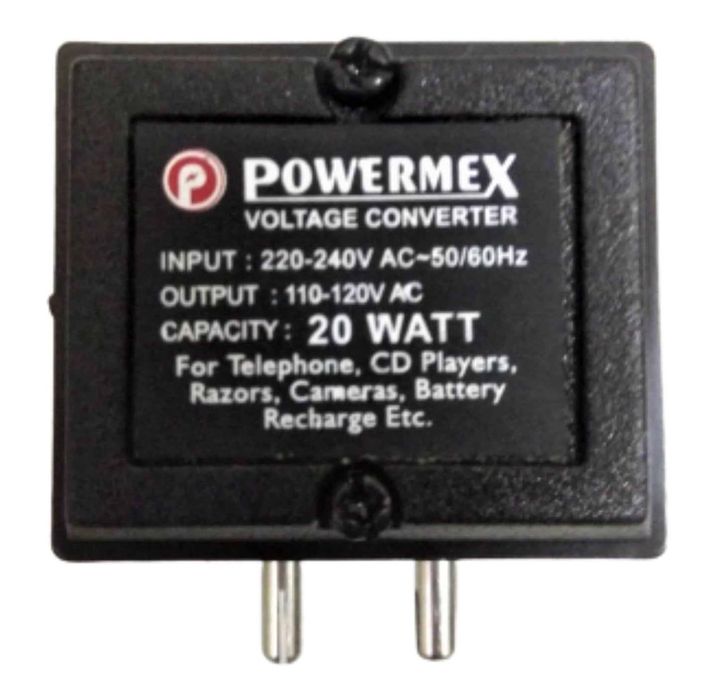 PATOYS | Voltage Converter 20w - 20 Watts - Converts AC 220V to AC 110V - Gives Sinusoidal Wave Form - with Universal Socket - PATOYS