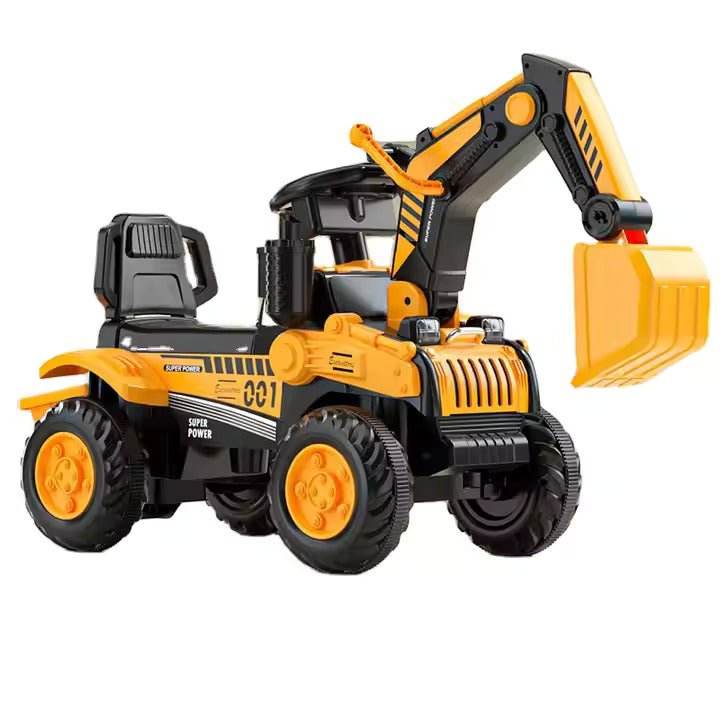PATOYS XZ970 Battery Operated Ride-On JCB Excavator Yellow