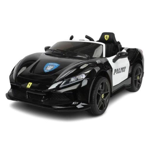 PATOYS | New 2023 Police Car For Kids Ferrari Turbo F8 12V With Parental Remote Control - PATOYS