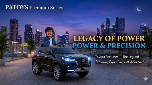 Licensed Toyota Kids Ride-On Cars India 2026 — PATOYS Land Cruiser and Fortuner