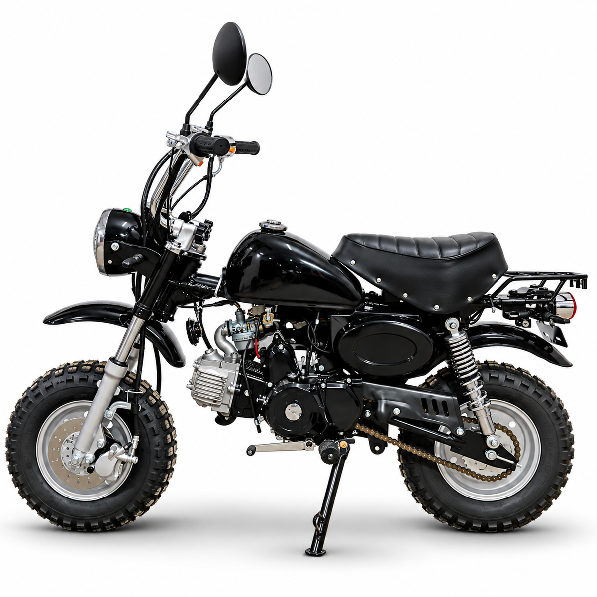 PATOYS | 125CC Monkey Bike Petrol Off-Road Motorcycle | 4-Stroke | Self & Kick Start | Multicolor