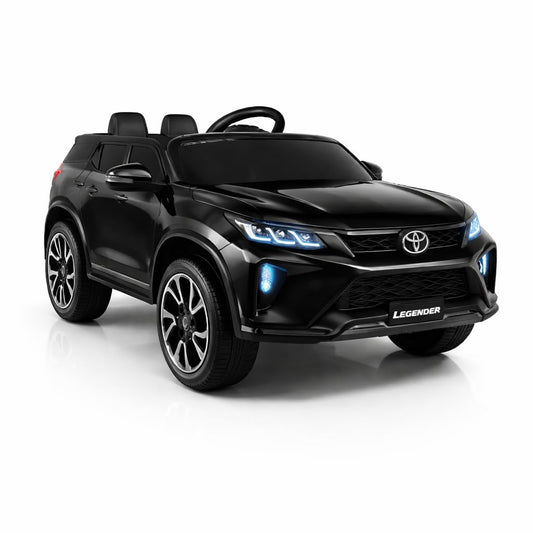 PATOYS | Kids Licensed Toyota Kids Rideon Car | Toyota Legender | Manual Plus Remote Control | Lights and USB Music Player | Kids Age - 1-5 (LEGENDER, Black)