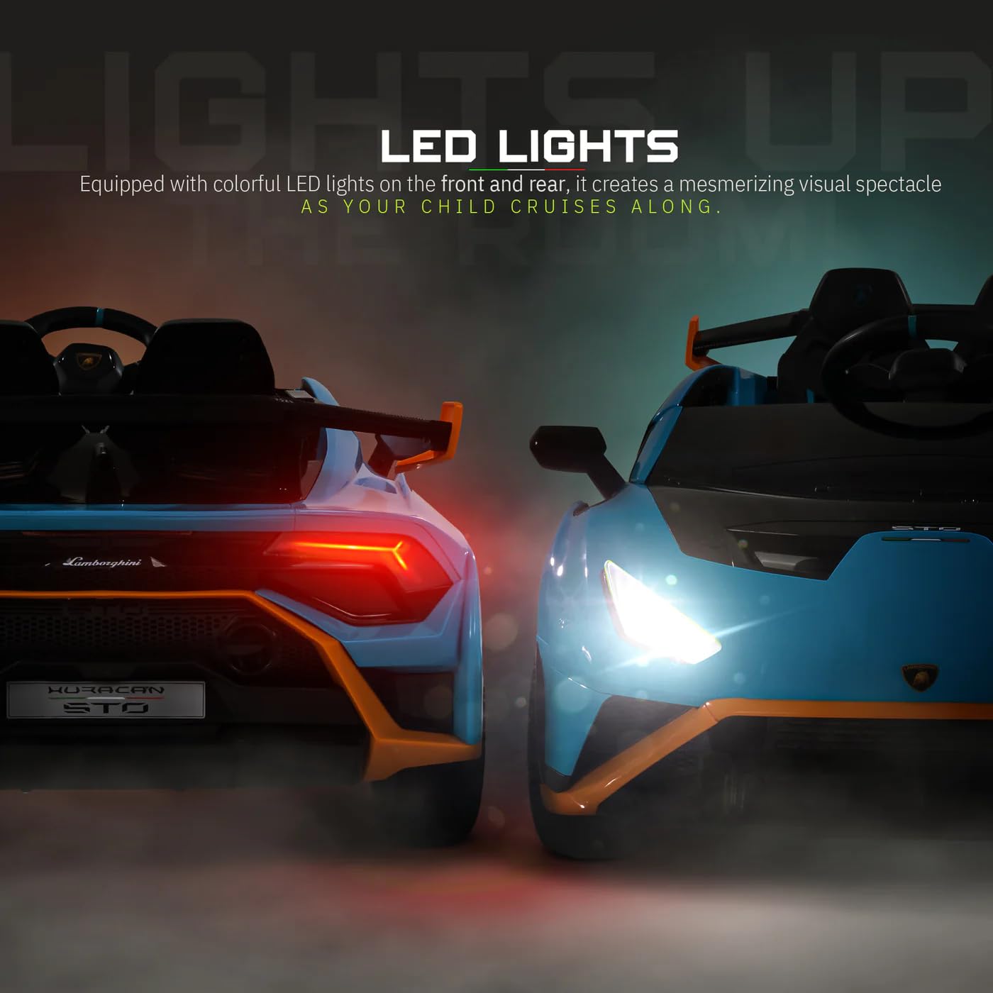 PATOYS | Kids Licensed Kids Rideon Car | Lamborghini | Manual Plus Remote Control | Kids Age - 1-5