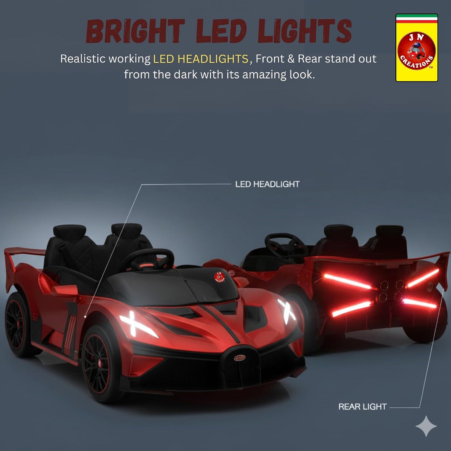 PATOYS | 24V Drifter Electric Ride-On M16.4 Car for Kids | 2.4G Remote Control | LED Lights | Music System | 1–9 Years | 100kg Load
