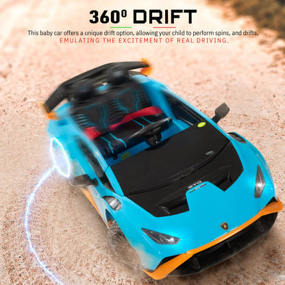 PATOYS | Kids Licensed Kids Rideon Car | Lamborghini | Manual Plus Remote Control | Kids Age - 1-5