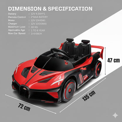 PATOYS | 24V Drifter Electric Ride-On M16.4 Car for Kids | 2.4G Remote Control | LED Lights | Music System | 1–9 Years | 100kg Load