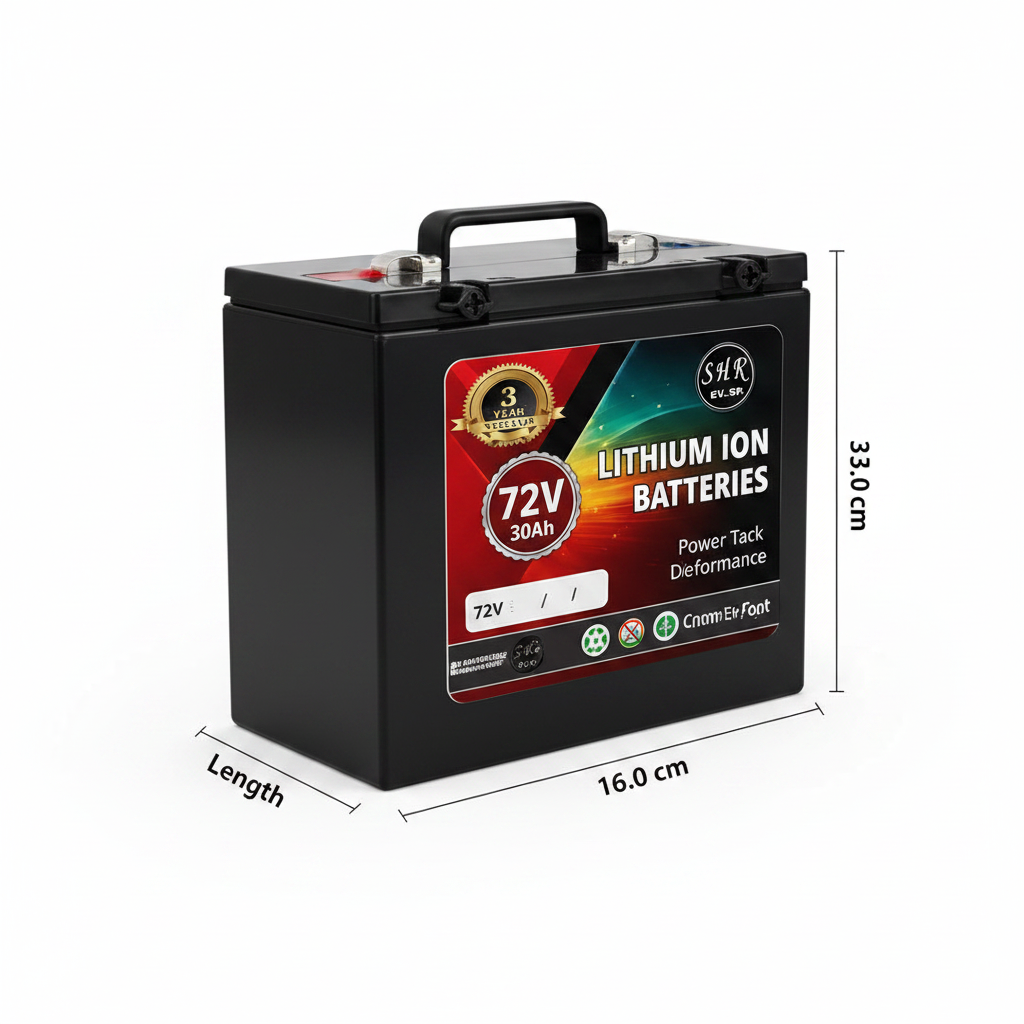 72V 30Ah Battery with Dimensions