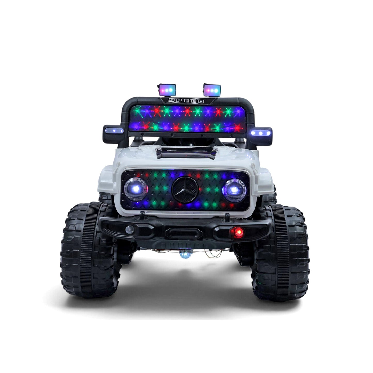 PATOYS | 12V Kids 4X4 Ride On Mercedes Style Police SUV | Model 518 (White)