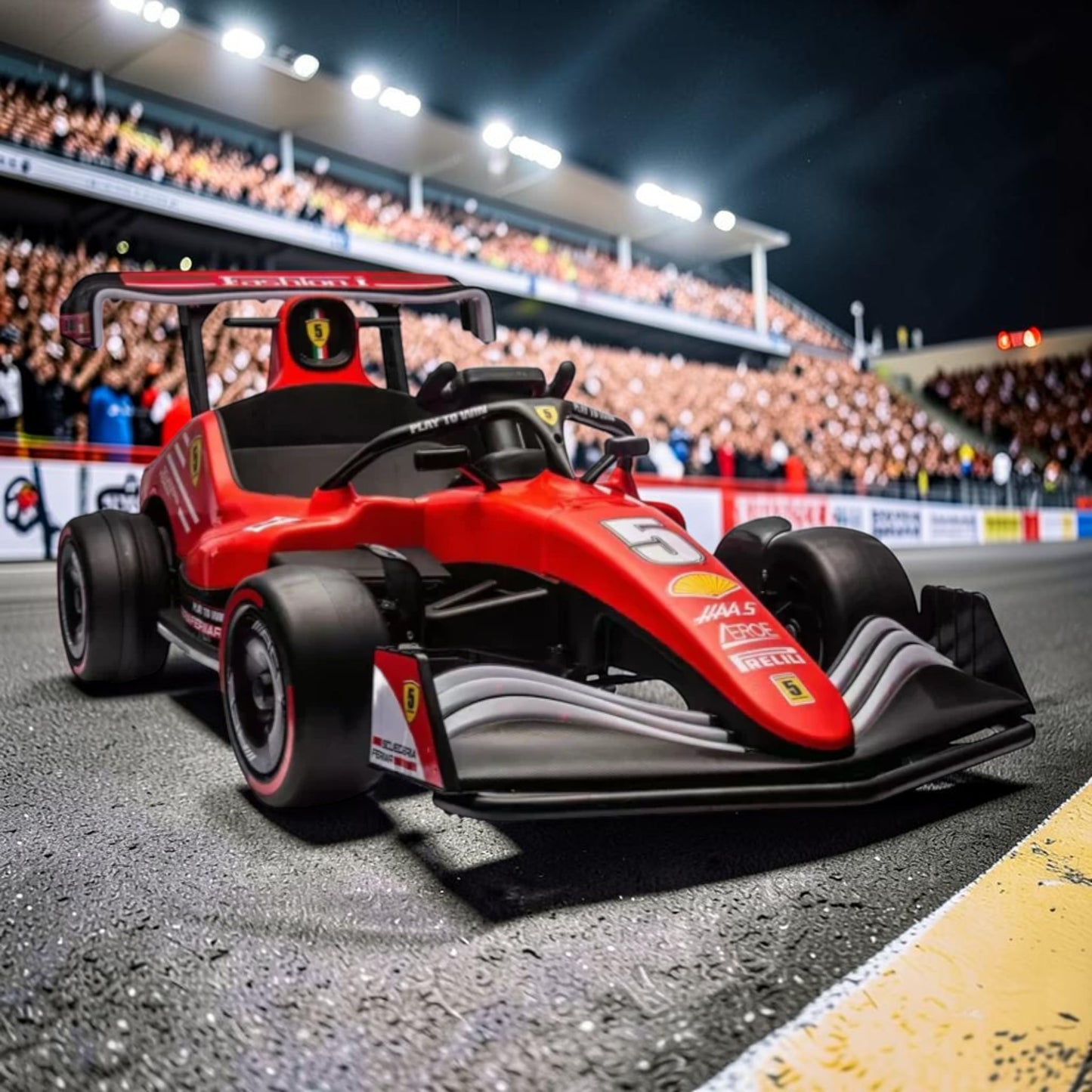 PATOYS | F1 Champion Kids Ride-On Car | Electric Racing Kart for Children | Ages 3-8 Years