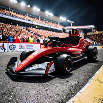 PATOYS | F1 Champion Kids Ride-On Car | Electric Racing Kart for Children | Ages 3-8 Years