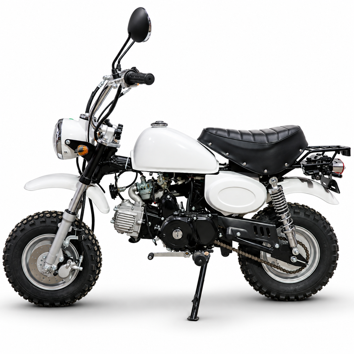PATOYS | 125CC Monkey Bike Petrol Off-Road Motorcycle | 4-Stroke | Self & Kick Start | Multicolor