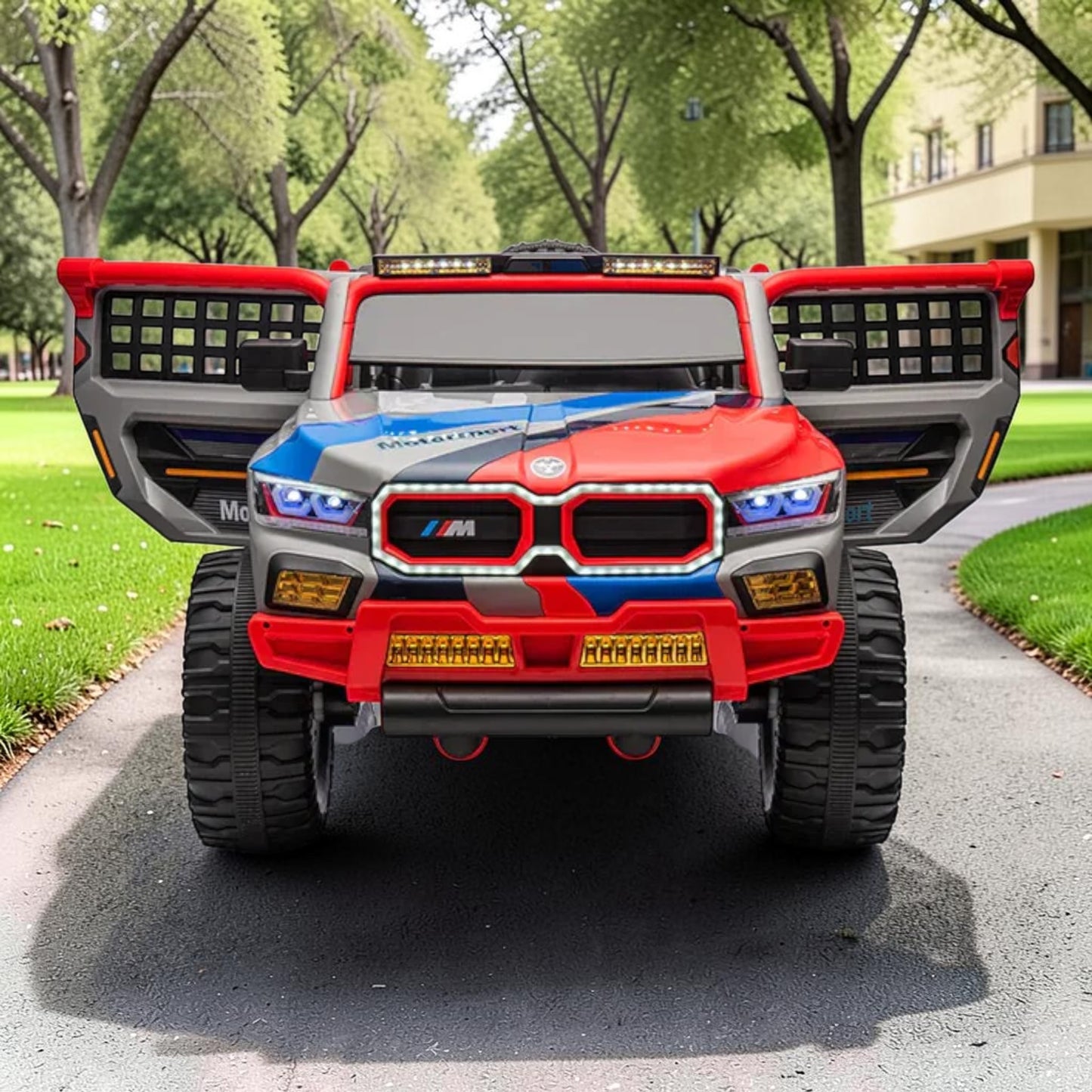 PATOYS | 2026 Dual Seater BMW type SUV Kids Jeep | 4 Motor 12V Battery | BXM5RR - PATOYS