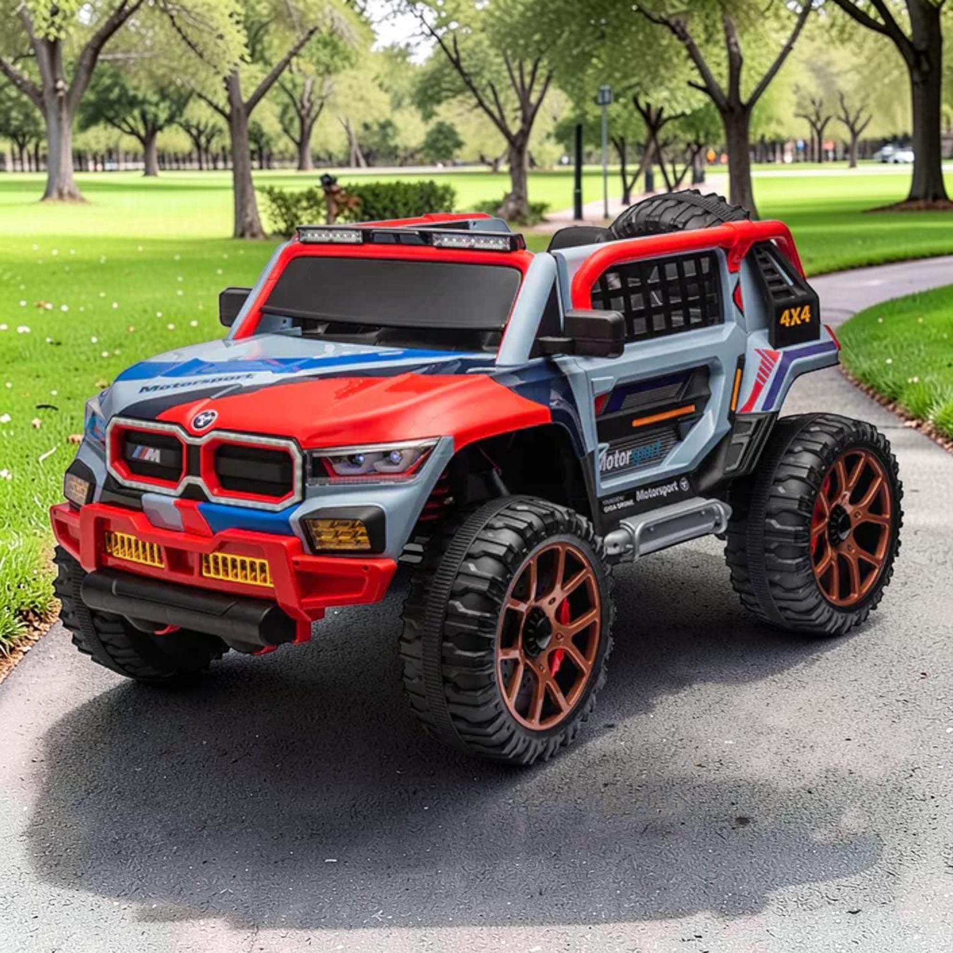 PATOYS | 2026 Dual Seater BMW type SUV Kids Jeep | 4 Motor 12V Battery | BXM5RR - PATOYS