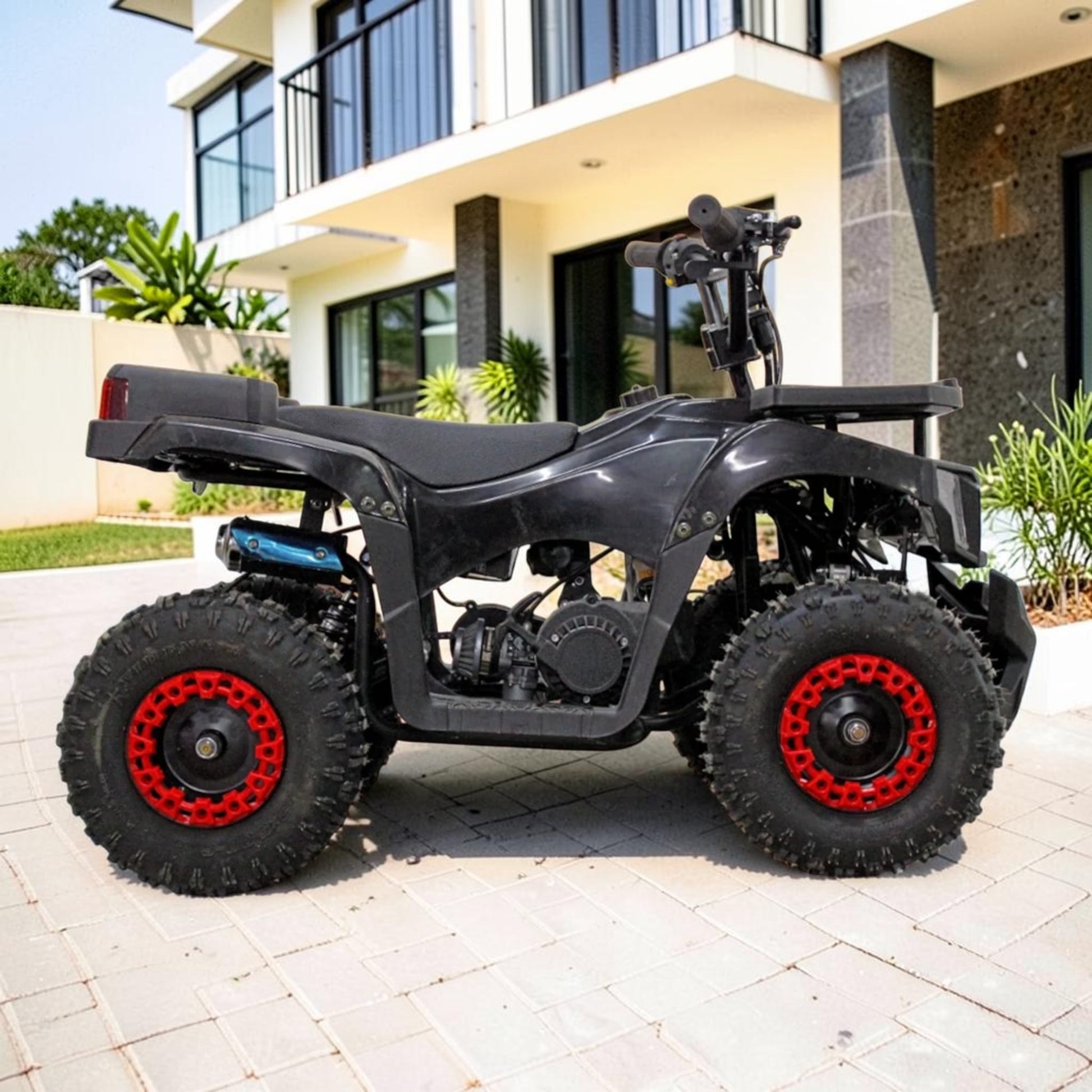 PATOYS | 50CC Mini Mouzer ATV | 2-Stroke Petrol | 45km/h | Kids & Beginners | Black - PATOYS