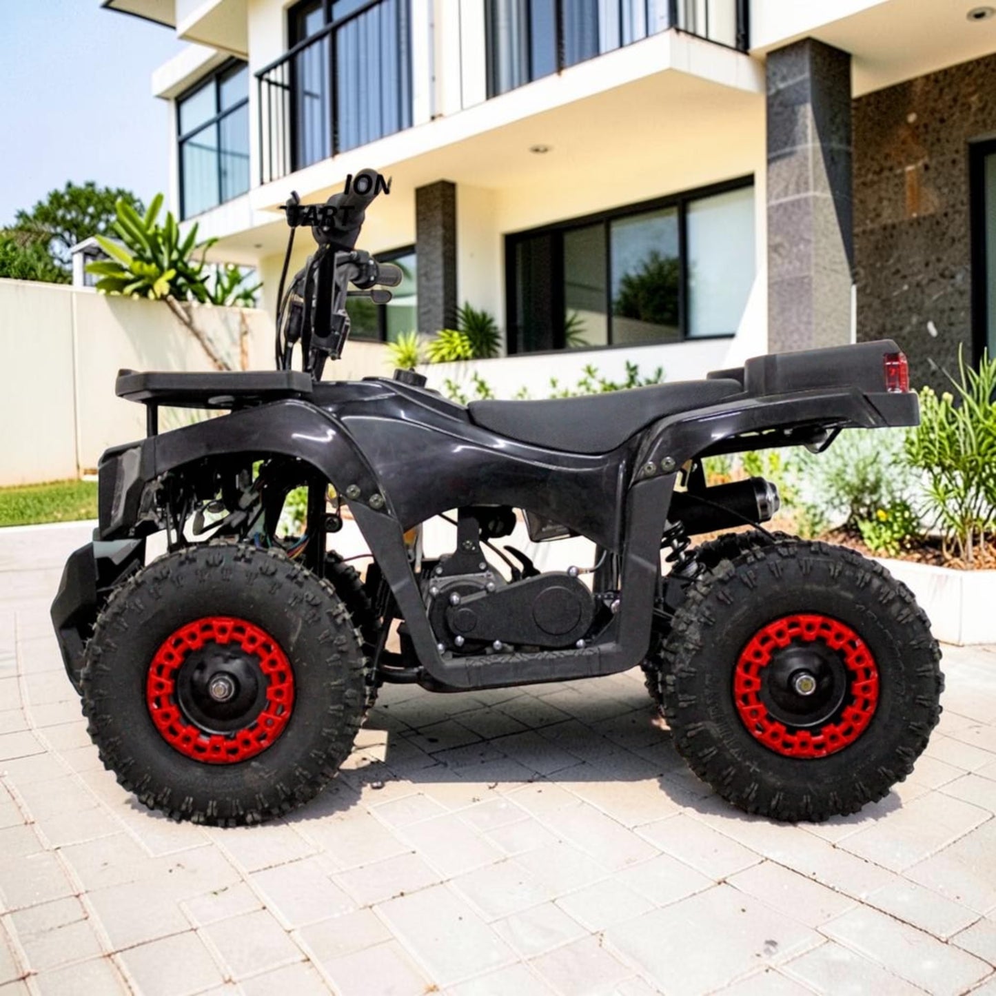 PATOYS | 50CC Mini Mouzer ATV | 2-Stroke Petrol | 45km/h | Kids & Beginners | Black - PATOYS