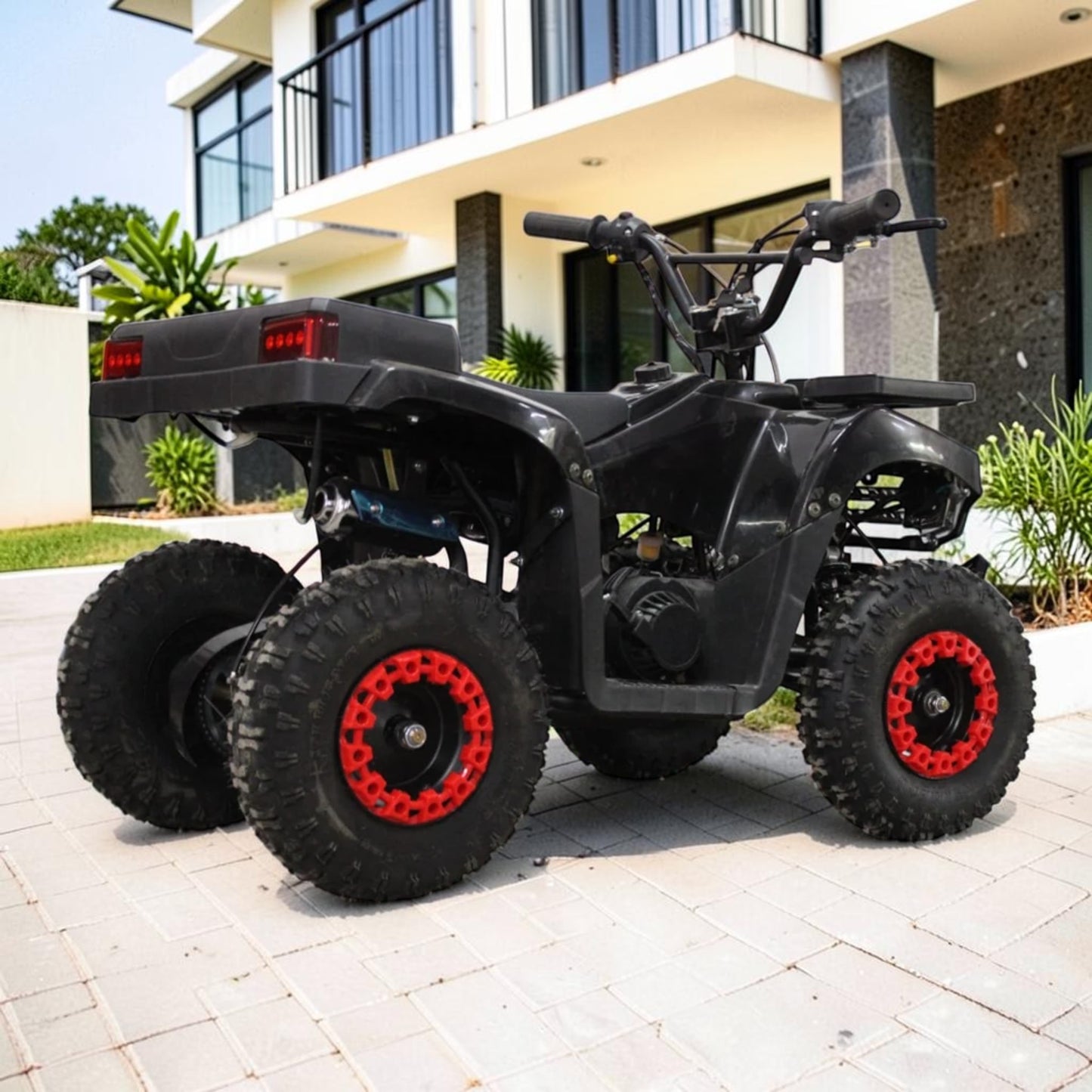 PATOYS | 50CC Mini Mouzer ATV | 2-Stroke Petrol | 45km/h | Kids & Beginners | Black - PATOYS