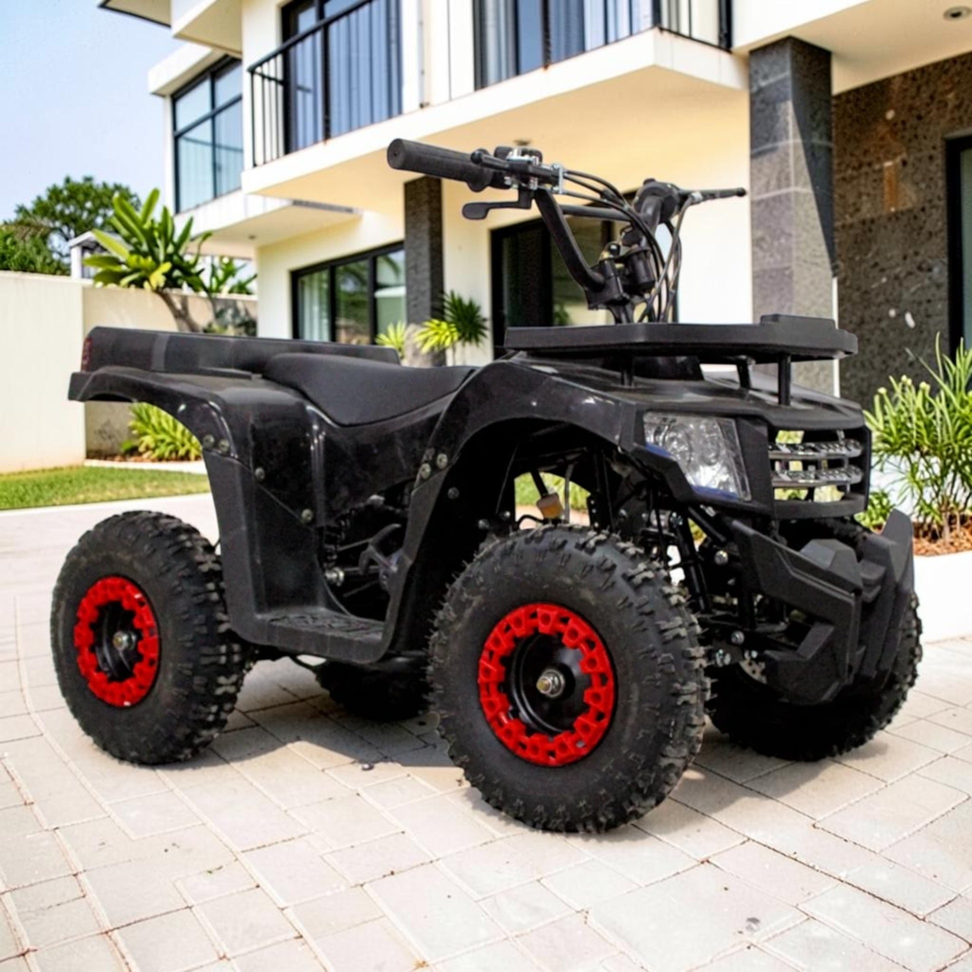 PATOYS | 50CC Mini Mouzer ATV | 2-Stroke Petrol | 45km/h | Kids & Beginners | Black - PATOYS