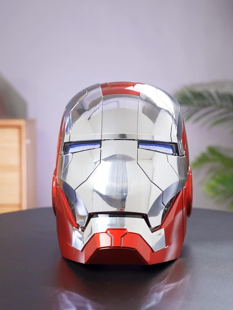 PATOYS | Iron Man Electronic Helmet Motorized Face Mask Wear Superhero Performance with Voice Control - PATOYS