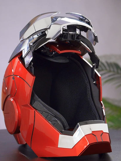 PATOYS | Iron Man Electronic Helmet Motorized Face Mask Wear Superhero Performance with Voice Control - PATOYS