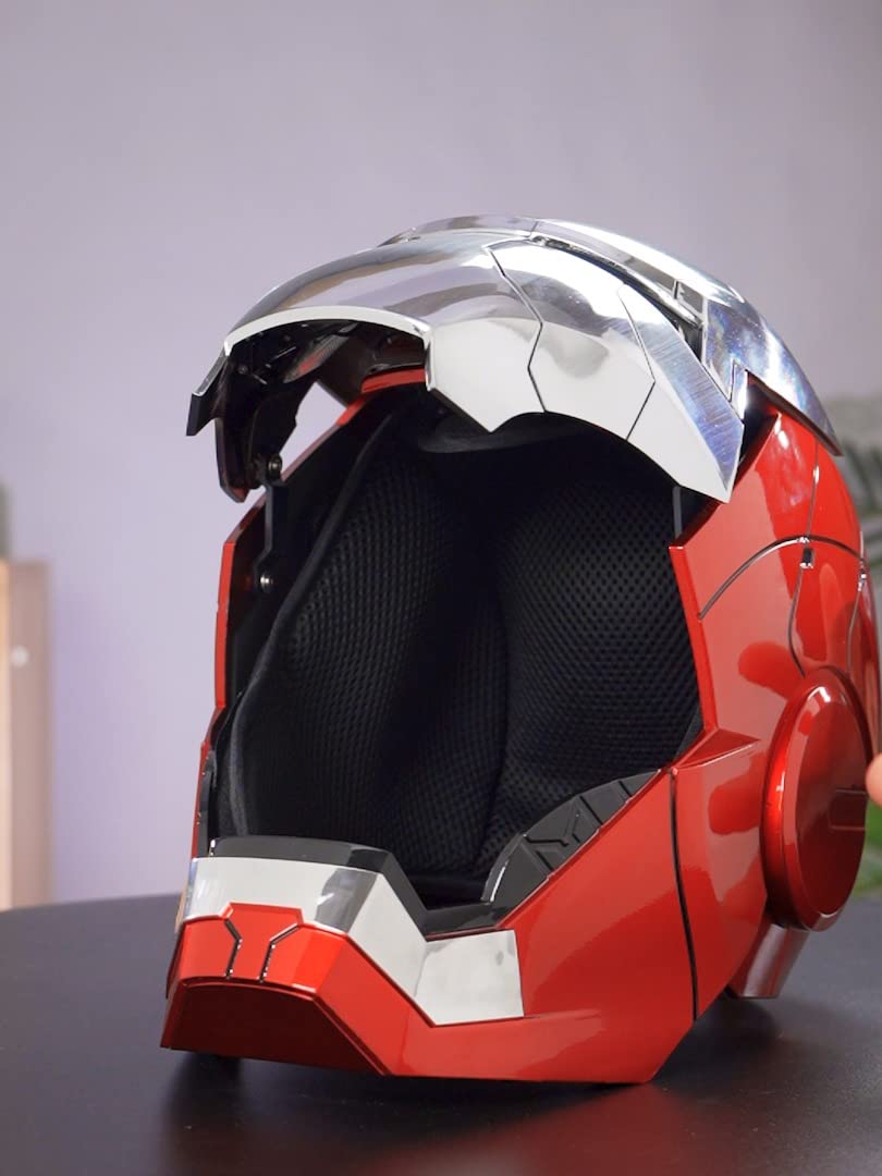 PATOYS | Iron Man Electronic Helmet Motorized Face Mask Wear Superhero Performance with Voice Control - PATOYS