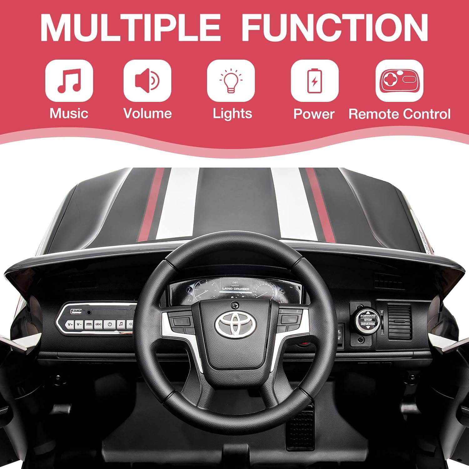 PATOYS | Licensed Toyota Land Cruiser Police Kids Car - PATOYS