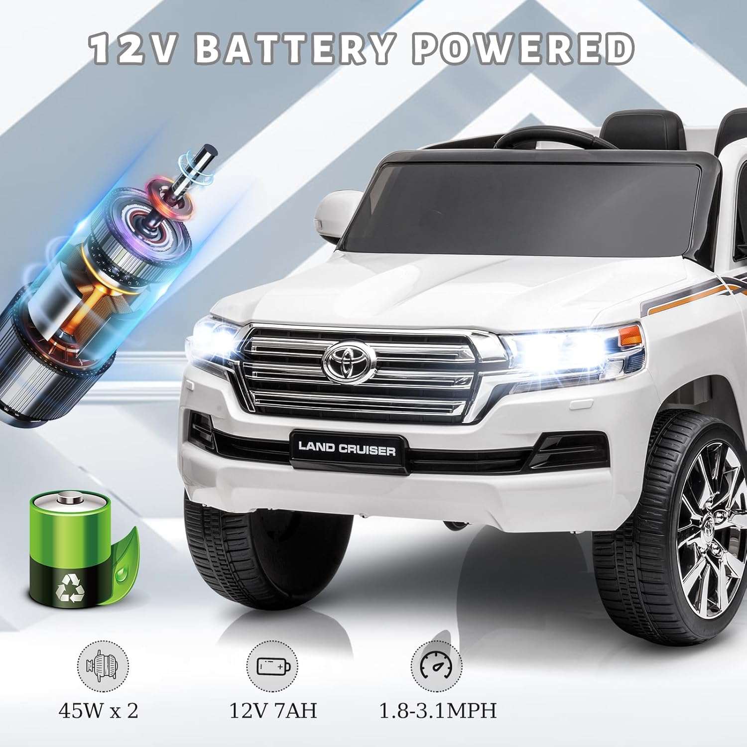 PATOYS | Licensed Toyota Land Cruiser Police Kids Car - PATOYS