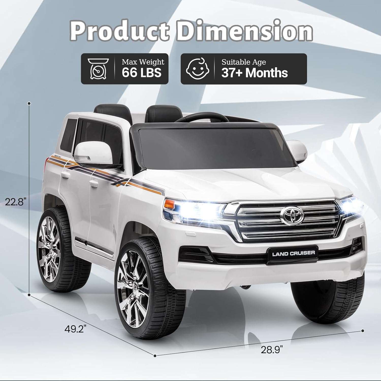 PATOYS | Licensed Toyota Land Cruiser Police Kids Car - PATOYS