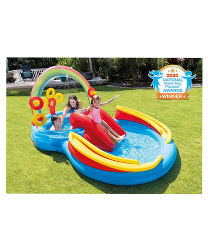 PATOYS | Rainbow Ring Inflatable Swimming Pool with Electric Pump - 57453 - PATOYS