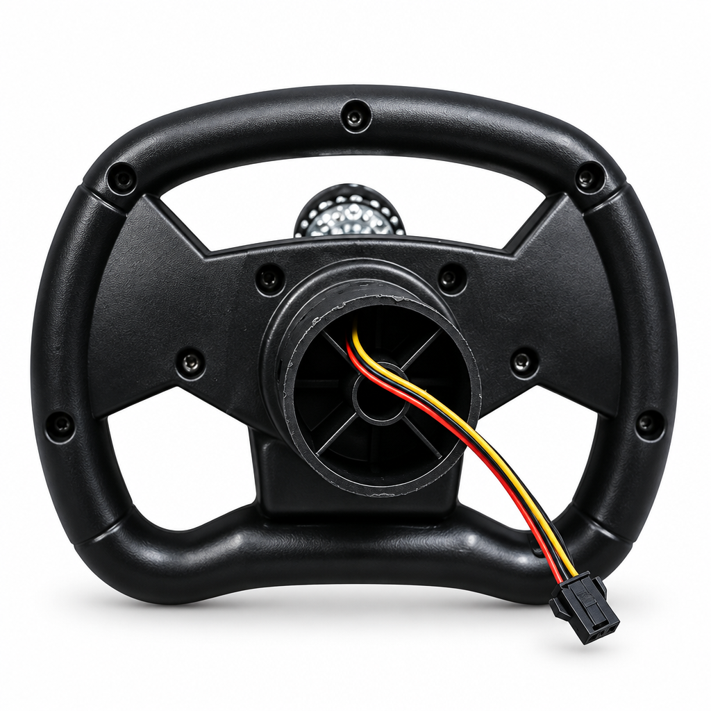 PATOYS PA-SW-084 Replacement Steering Wheel Rear View showing wiring connector