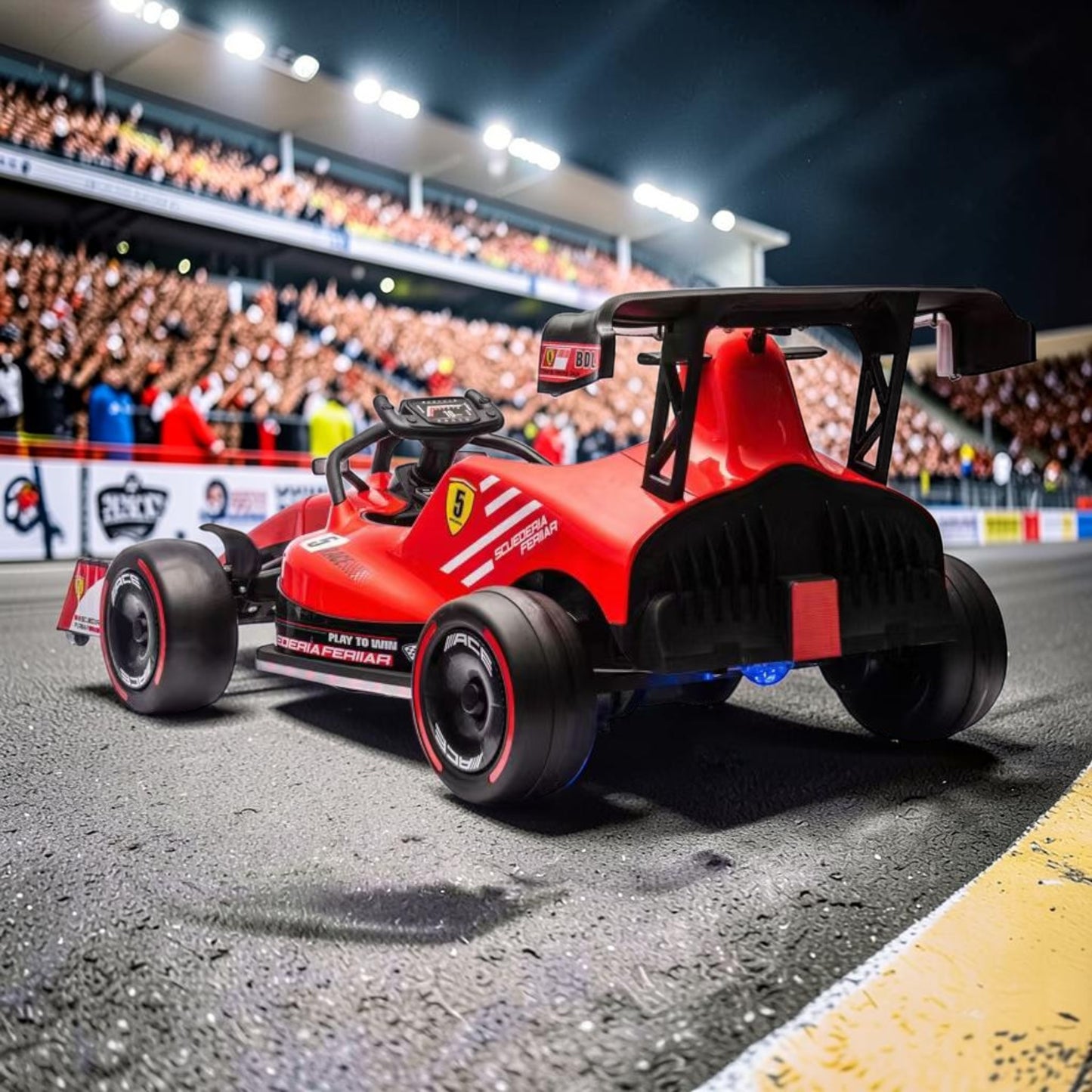 PATOYS | F1 Champion Kids Ride-On Car | Electric Racing Kart for Children | Ages 3-8 Years
