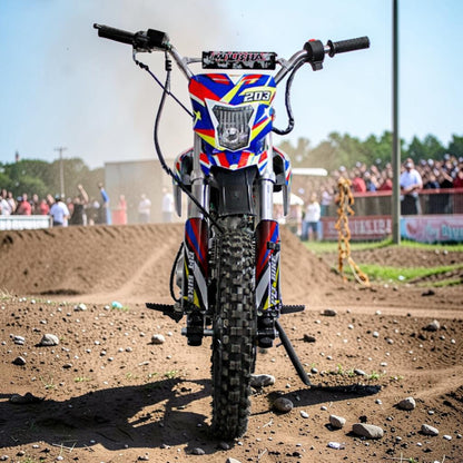 PATOYS | OFF Road 125cc Petrol Engine Dirt Bike Pit Bike For Adults | Self Start | Front & Rear Disc Brakes | 80 km/hr