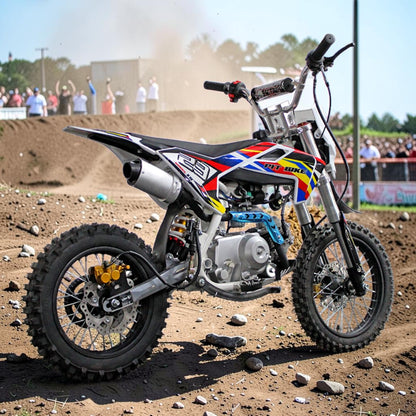 PATOYS | OFF Road 125cc Petrol Engine Dirt Bike Pit Bike For Adults | Self Start | Front & Rear Disc Brakes | 80 km/hr