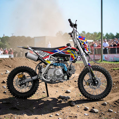PATOYS | OFF Road 125cc Petrol Engine Dirt Bike Pit Bike For Adults | Self Start | Front & Rear Disc Brakes | 80 km/hr
