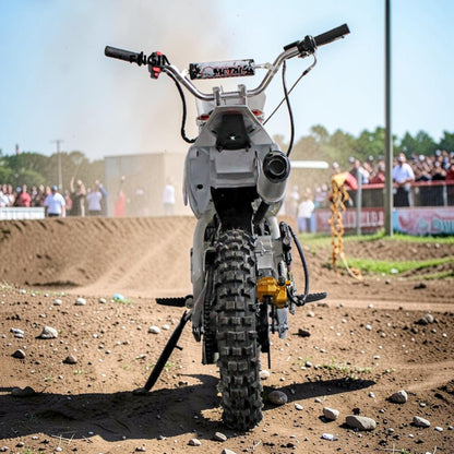 PATOYS | OFF Road 125cc Petrol Engine Dirt Bike Pit Bike For Adults | Self Start | Front & Rear Disc Brakes | 80 km/hr