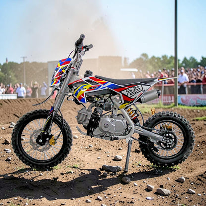 PATOYS | OFF Road 125cc Petrol Engine Dirt Bike Pit Bike For Adults | Self Start | Front & Rear Disc Brakes | 80 km/hr