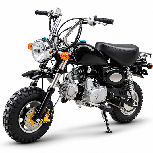 PATOYS | 125CC Monkey Bike Petrol Off-Road Motorcycle | 4-Stroke | Self & Kick Start | Multicolor